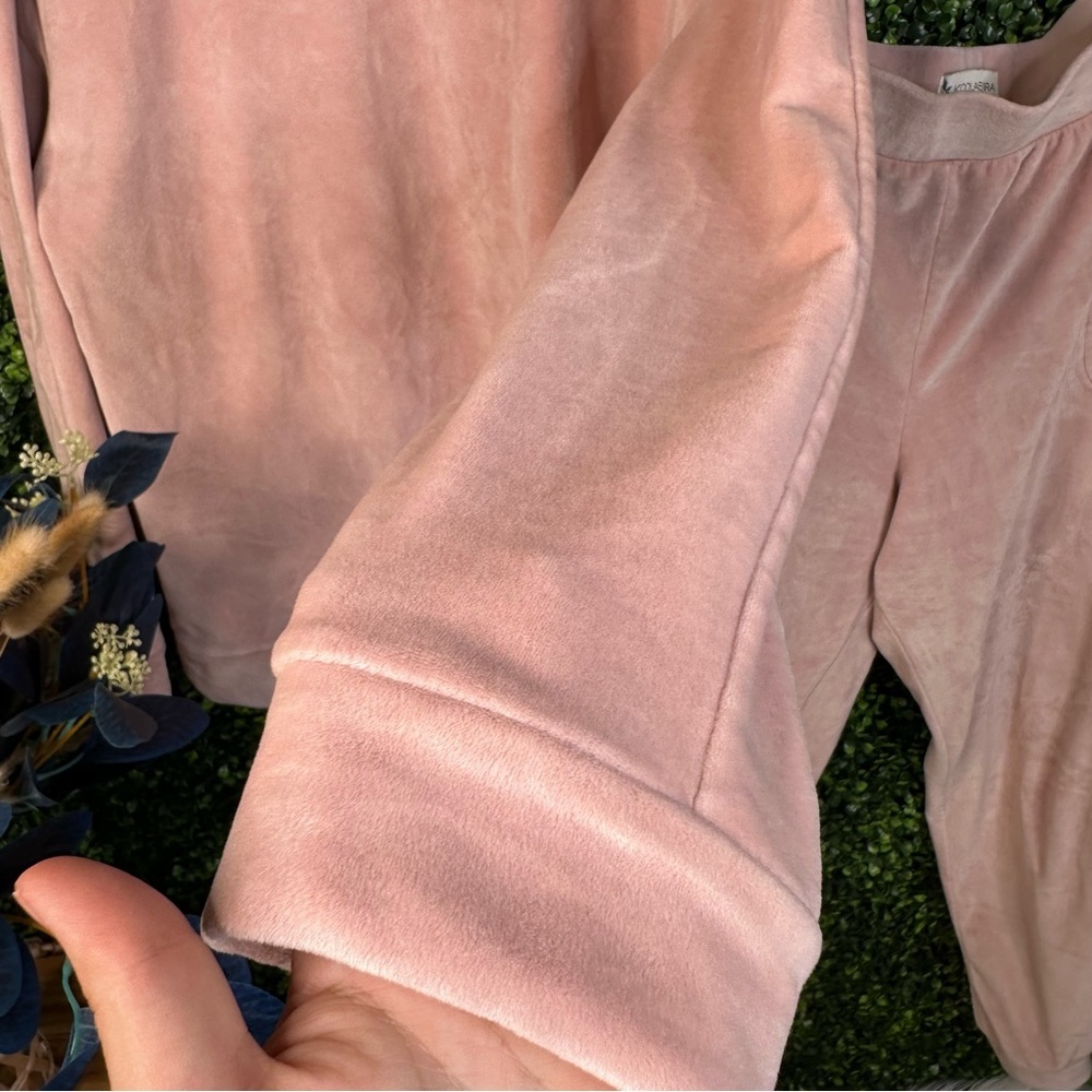 NWOT Koolaburra by UGG pink two piece jogger Set‎ Cozy velour lux Knit Comfort - Picture 3 of 12